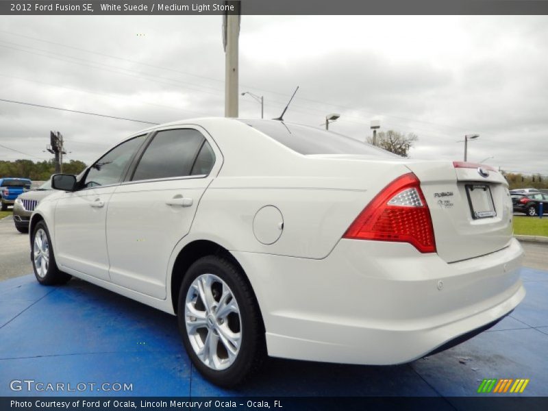 White Suede / Medium Light Stone 2012 Ford Fusion SE