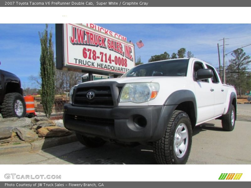 Super White / Graphite Gray 2007 Toyota Tacoma V6 PreRunner Double Cab