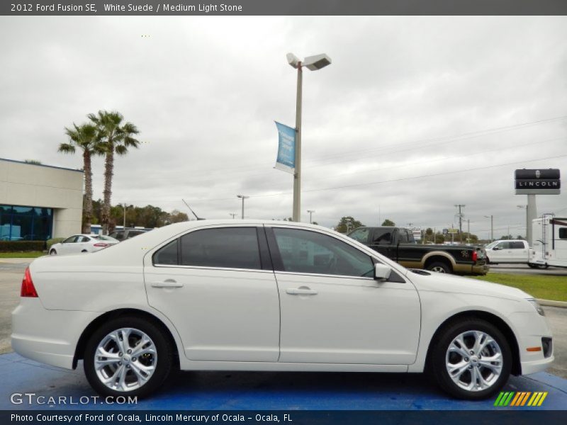 White Suede / Medium Light Stone 2012 Ford Fusion SE