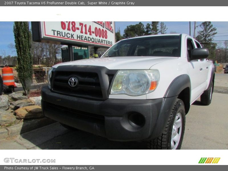 Super White / Graphite Gray 2007 Toyota Tacoma V6 PreRunner Double Cab