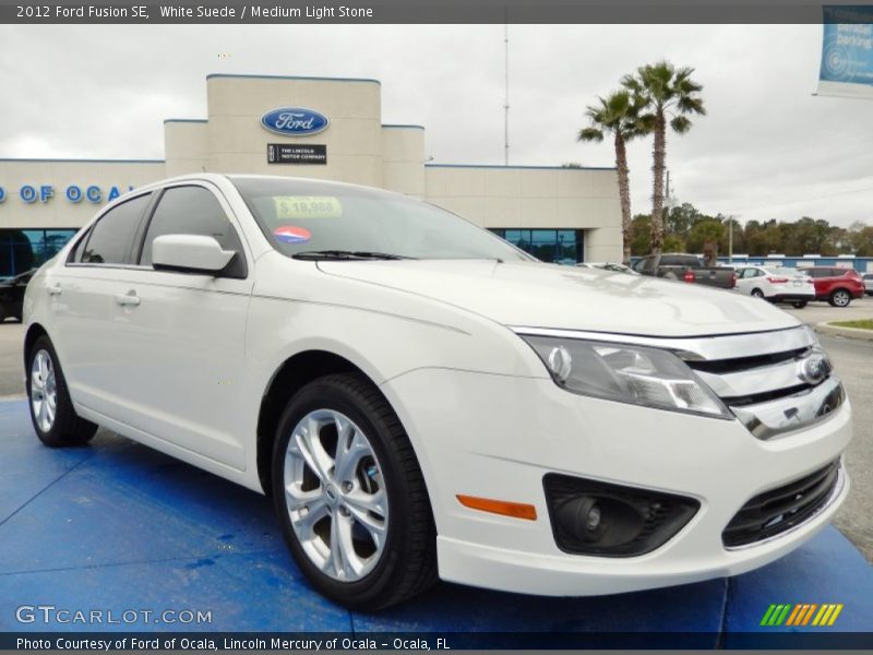 White Suede / Medium Light Stone 2012 Ford Fusion SE