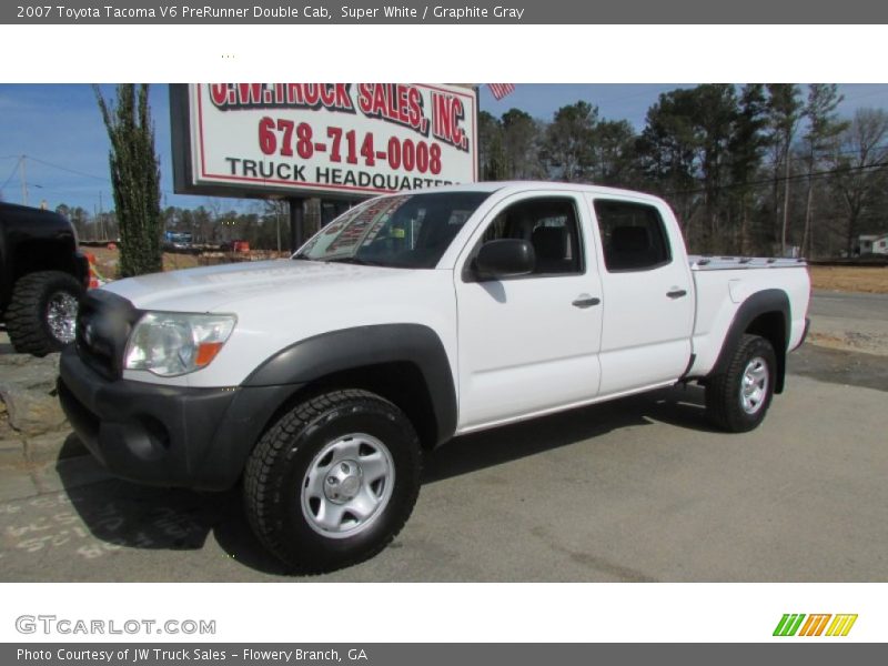 Super White / Graphite Gray 2007 Toyota Tacoma V6 PreRunner Double Cab