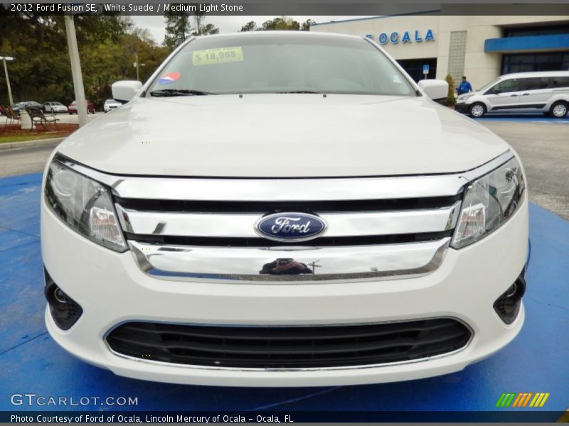 White Suede / Medium Light Stone 2012 Ford Fusion SE