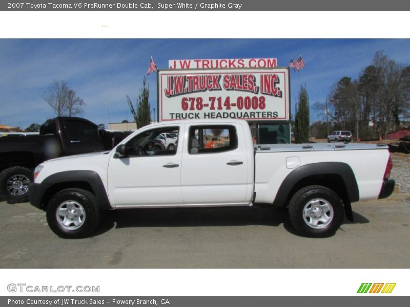 Super White / Graphite Gray 2007 Toyota Tacoma V6 PreRunner Double Cab