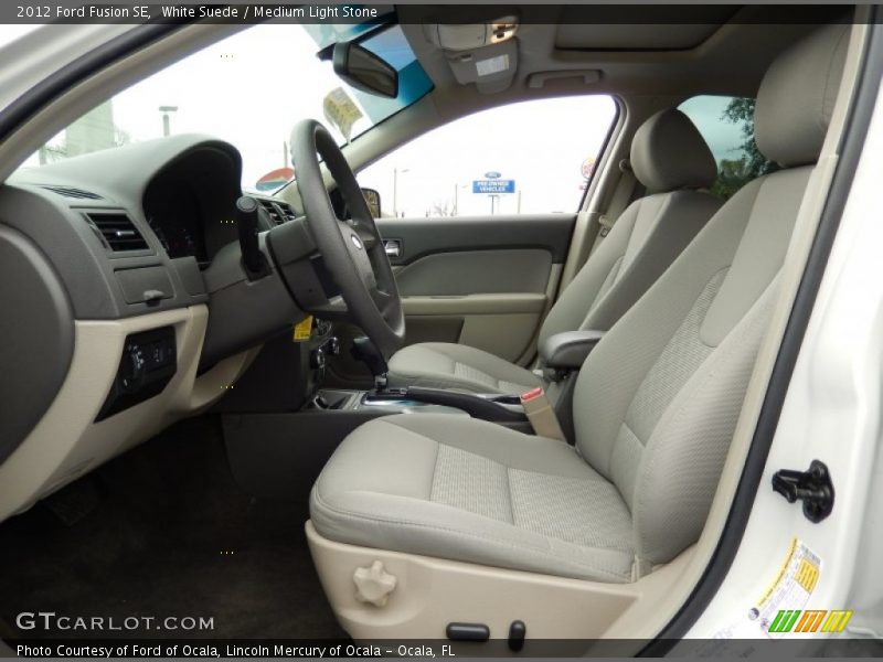 White Suede / Medium Light Stone 2012 Ford Fusion SE