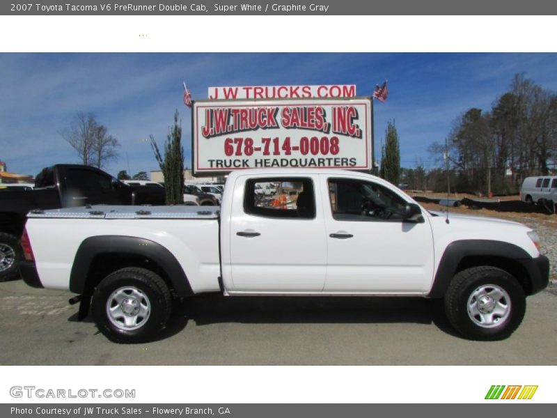 Super White / Graphite Gray 2007 Toyota Tacoma V6 PreRunner Double Cab