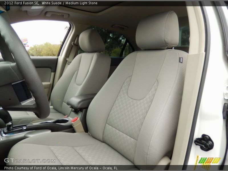 White Suede / Medium Light Stone 2012 Ford Fusion SE