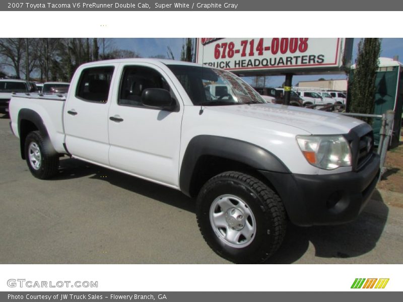 Super White / Graphite Gray 2007 Toyota Tacoma V6 PreRunner Double Cab
