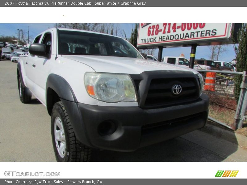 Super White / Graphite Gray 2007 Toyota Tacoma V6 PreRunner Double Cab