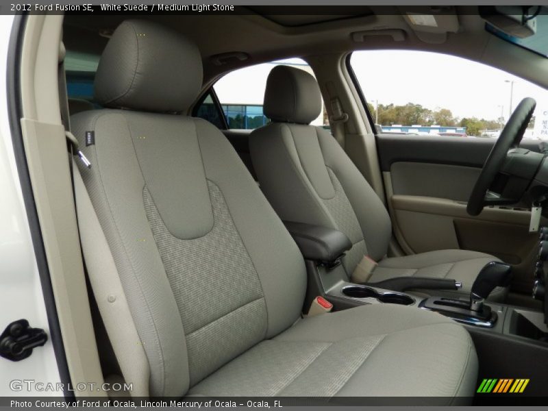 White Suede / Medium Light Stone 2012 Ford Fusion SE