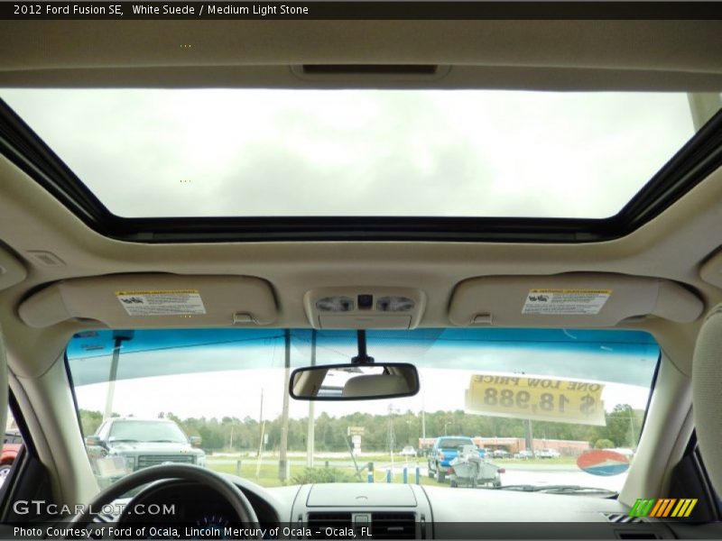 White Suede / Medium Light Stone 2012 Ford Fusion SE