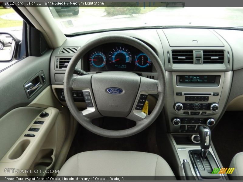 White Suede / Medium Light Stone 2012 Ford Fusion SE