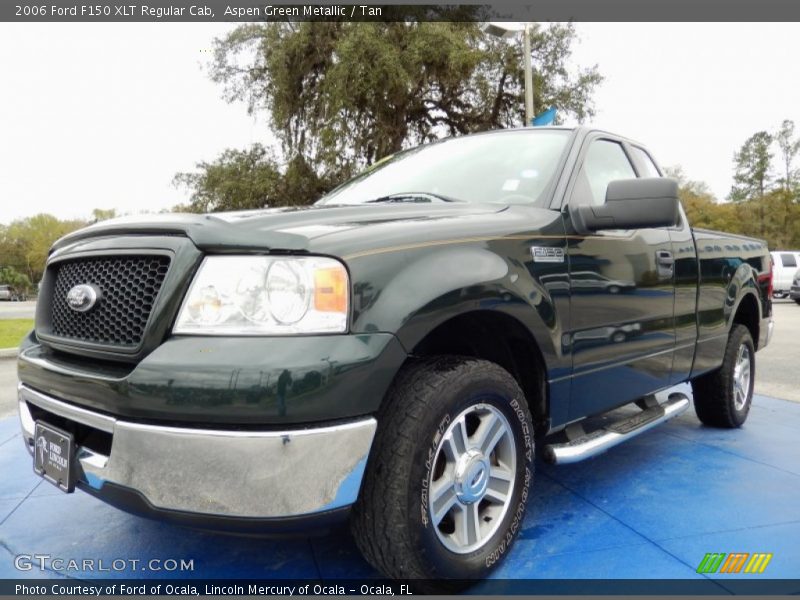 Aspen Green Metallic / Tan 2006 Ford F150 XLT Regular Cab