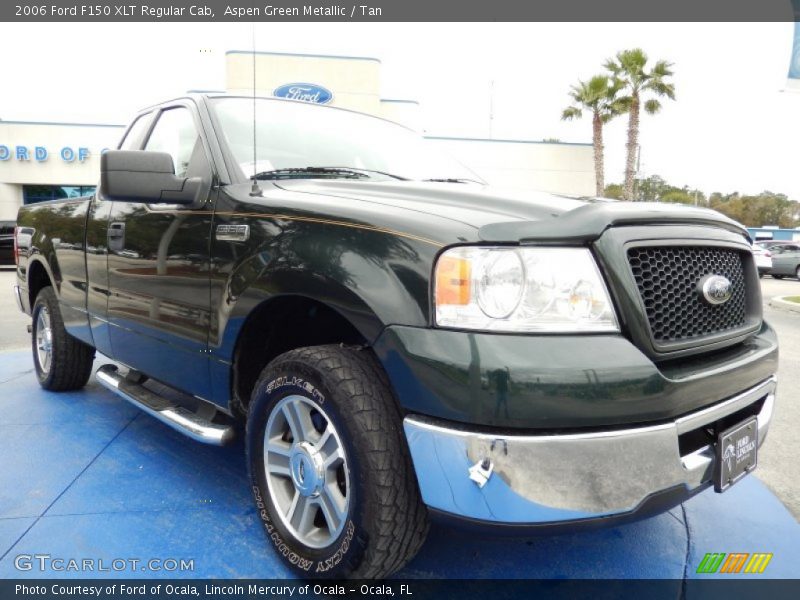 Aspen Green Metallic / Tan 2006 Ford F150 XLT Regular Cab
