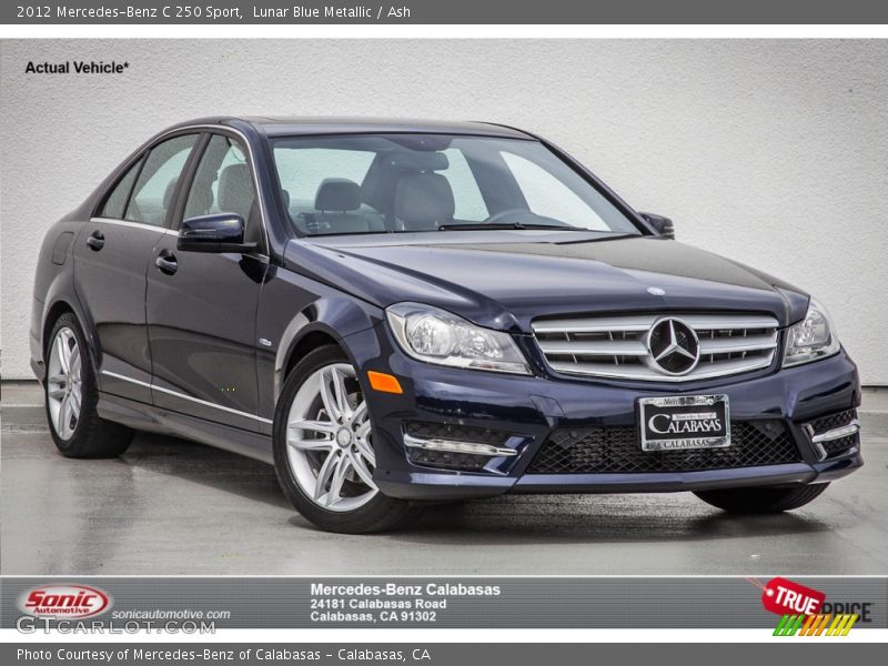 Lunar Blue Metallic / Ash 2012 Mercedes-Benz C 250 Sport