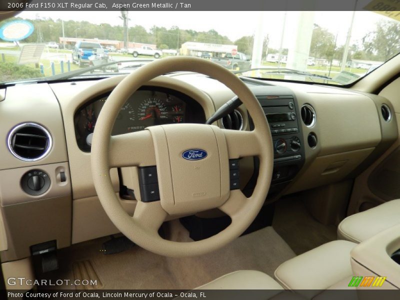 Aspen Green Metallic / Tan 2006 Ford F150 XLT Regular Cab