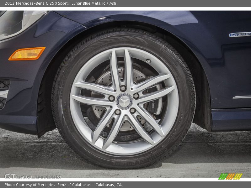 Lunar Blue Metallic / Ash 2012 Mercedes-Benz C 250 Sport