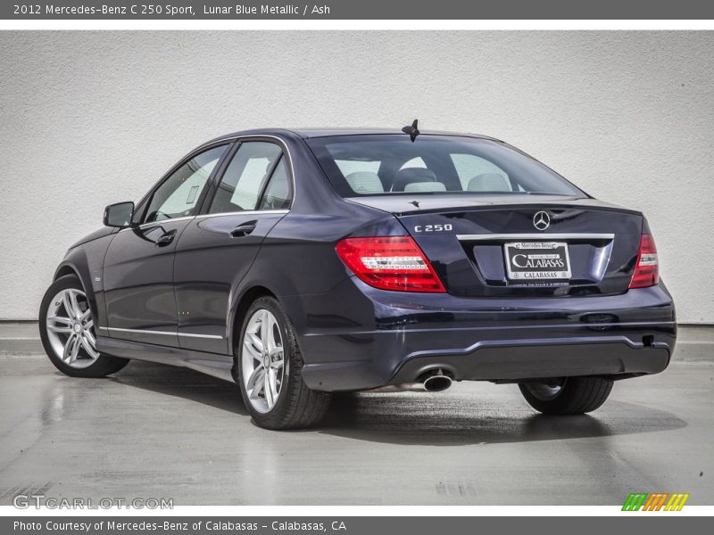 Lunar Blue Metallic / Ash 2012 Mercedes-Benz C 250 Sport