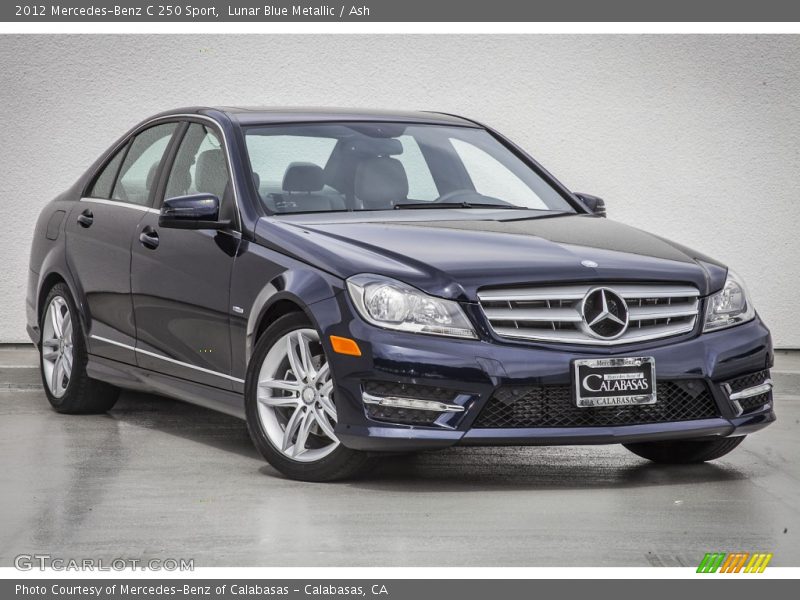 Lunar Blue Metallic / Ash 2012 Mercedes-Benz C 250 Sport