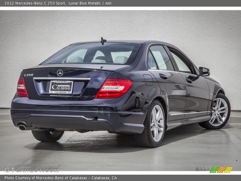 Lunar Blue Metallic / Ash 2012 Mercedes-Benz C 250 Sport