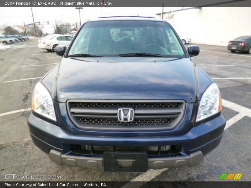 Midnight Blue Metallic / Gray 2004 Honda Pilot EX-L 4WD