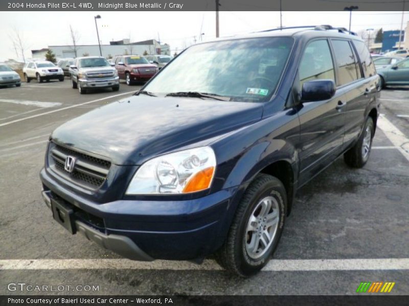 Midnight Blue Metallic / Gray 2004 Honda Pilot EX-L 4WD