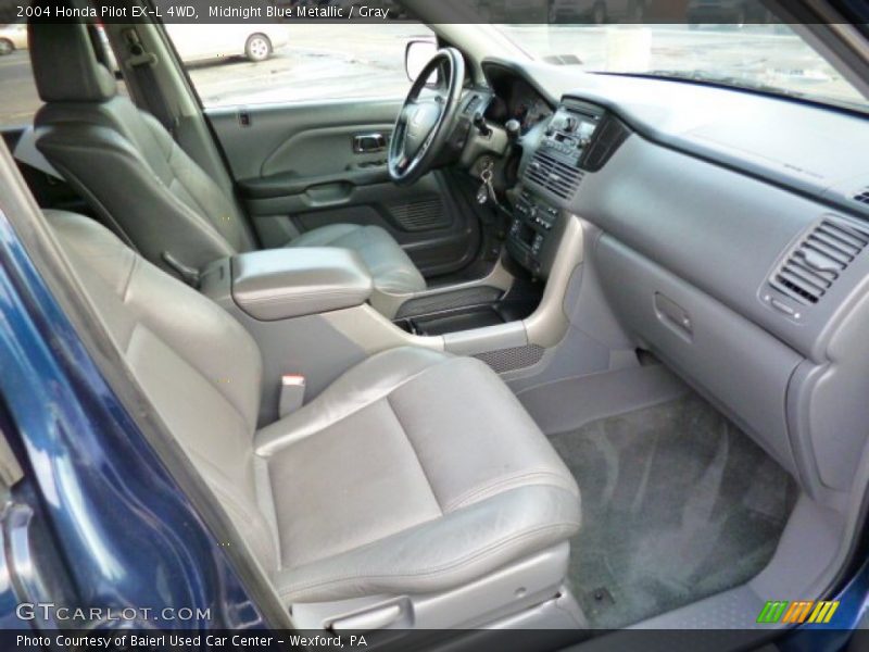 Midnight Blue Metallic / Gray 2004 Honda Pilot EX-L 4WD