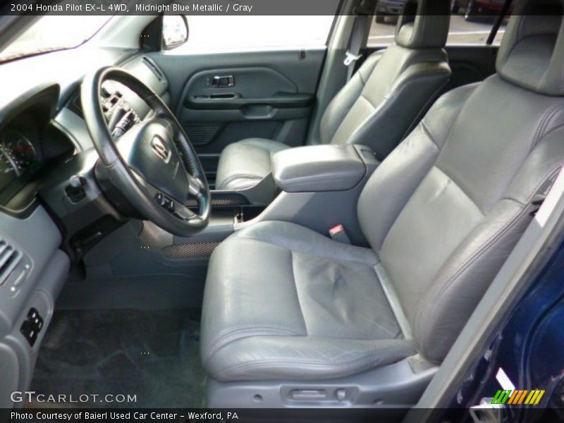 Midnight Blue Metallic / Gray 2004 Honda Pilot EX-L 4WD