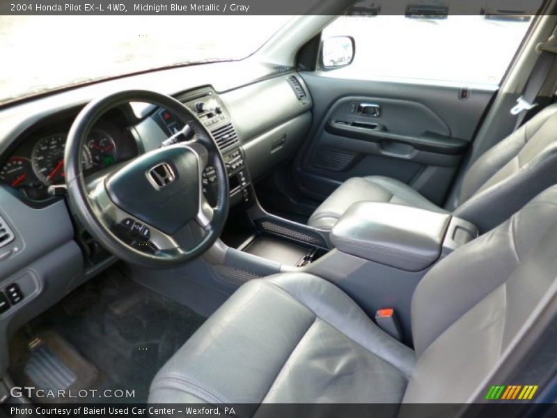 Midnight Blue Metallic / Gray 2004 Honda Pilot EX-L 4WD