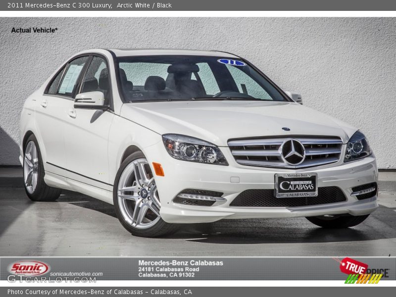 Arctic White / Black 2011 Mercedes-Benz C 300 Luxury