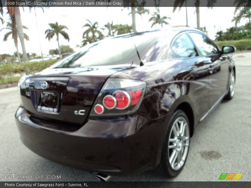 Sizzling Crimson Red Mica / Dark Charcoal Gray 2008 Scion tC