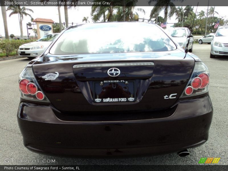 Sizzling Crimson Red Mica / Dark Charcoal Gray 2008 Scion tC