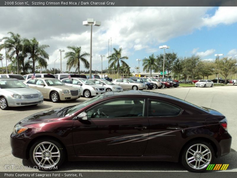 Sizzling Crimson Red Mica / Dark Charcoal Gray 2008 Scion tC