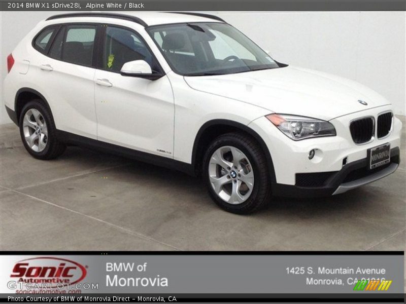 Alpine White / Black 2014 BMW X1 sDrive28i