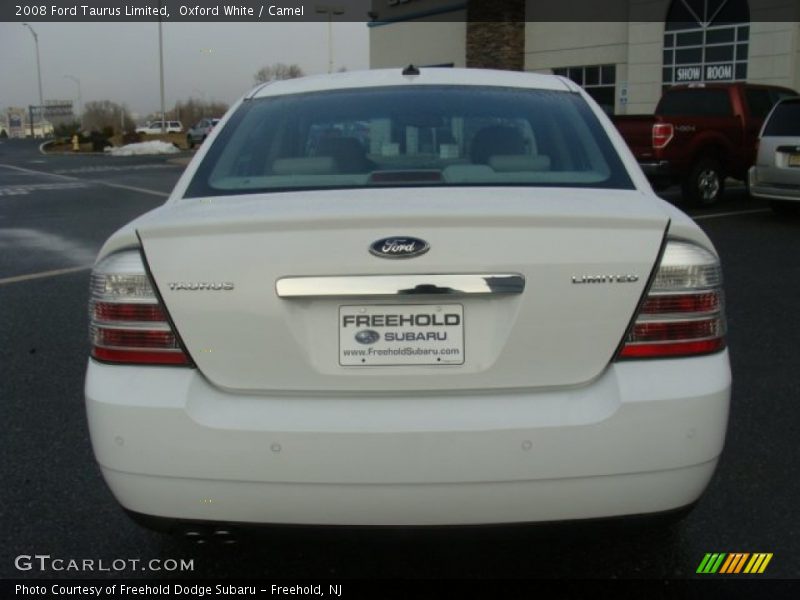 Oxford White / Camel 2008 Ford Taurus Limited