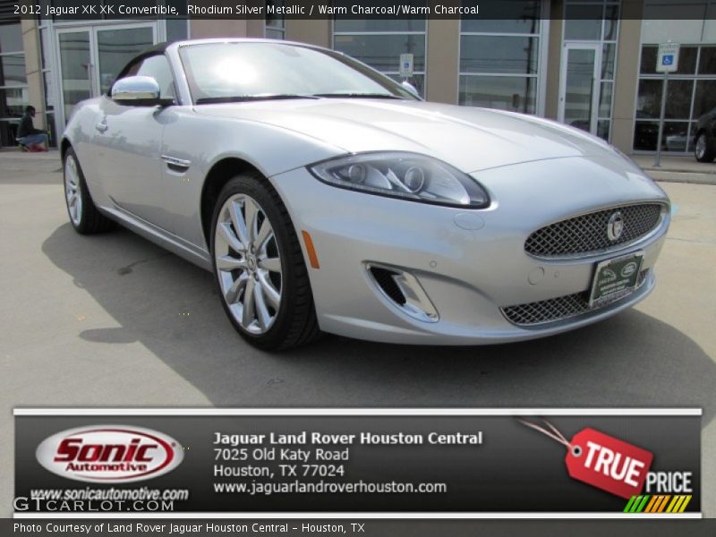 Rhodium Silver Metallic / Warm Charcoal/Warm Charcoal 2012 Jaguar XK XK Convertible