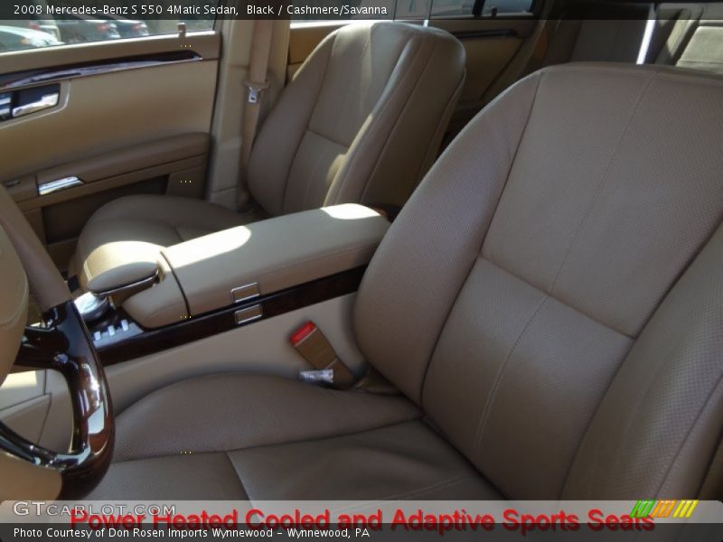 Black / Cashmere/Savanna 2008 Mercedes-Benz S 550 4Matic Sedan