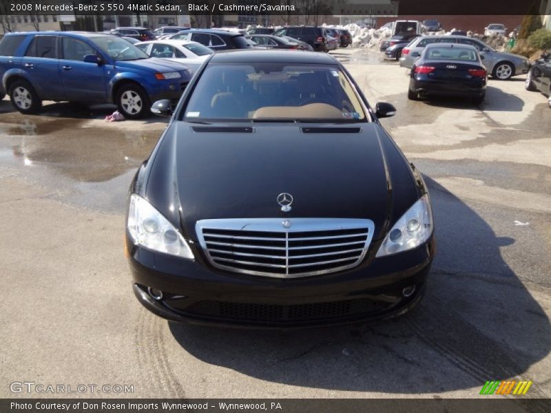 Black / Cashmere/Savanna 2008 Mercedes-Benz S 550 4Matic Sedan