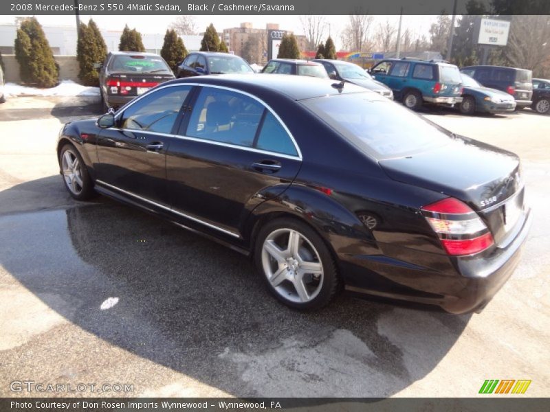 Black / Cashmere/Savanna 2008 Mercedes-Benz S 550 4Matic Sedan