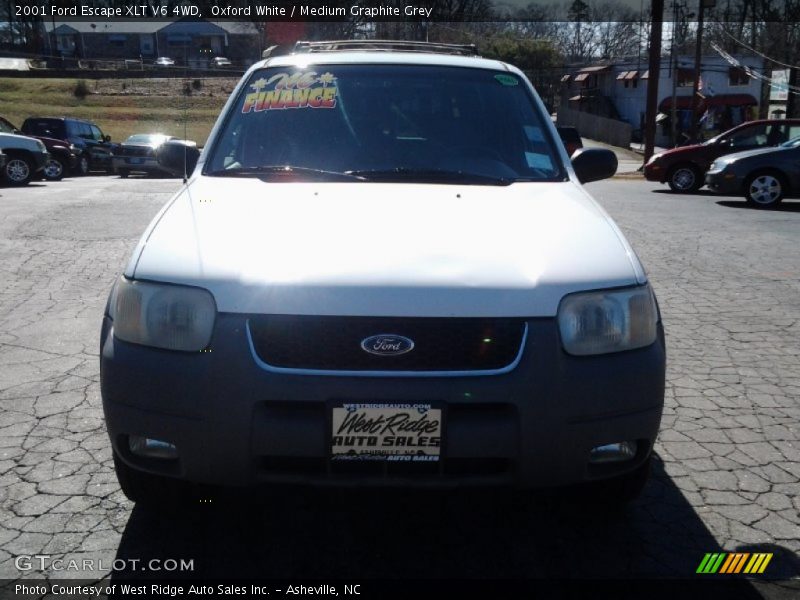 Oxford White / Medium Graphite Grey 2001 Ford Escape XLT V6 4WD