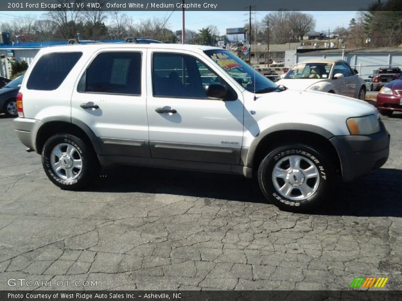 Oxford White / Medium Graphite Grey 2001 Ford Escape XLT V6 4WD