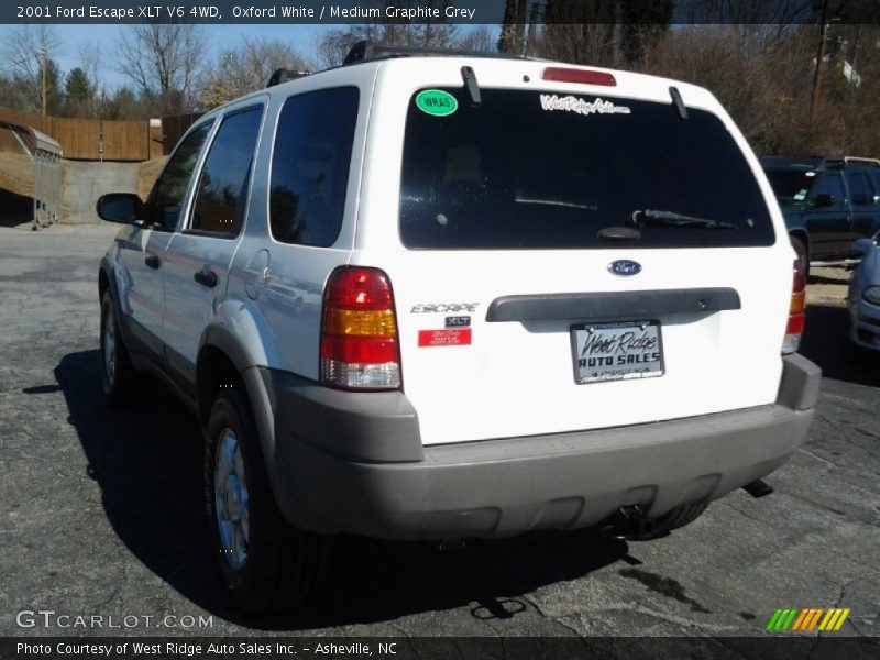 Oxford White / Medium Graphite Grey 2001 Ford Escape XLT V6 4WD