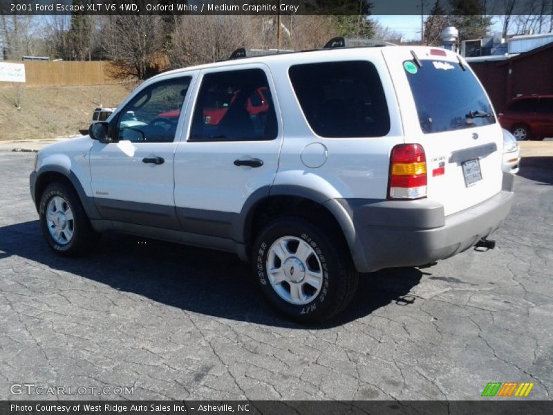 Oxford White / Medium Graphite Grey 2001 Ford Escape XLT V6 4WD