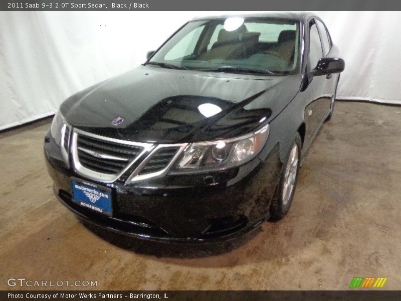 Black / Black 2011 Saab 9-3 2.0T Sport Sedan