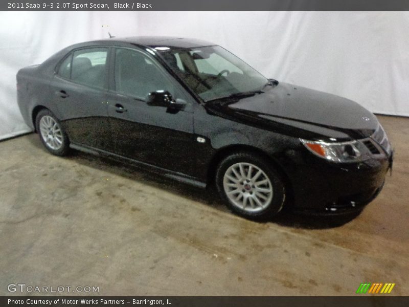 Black / Black 2011 Saab 9-3 2.0T Sport Sedan