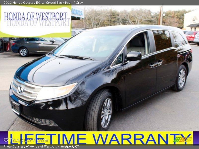 Crystal Black Pearl / Gray 2011 Honda Odyssey EX-L