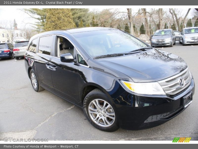 Crystal Black Pearl / Gray 2011 Honda Odyssey EX-L