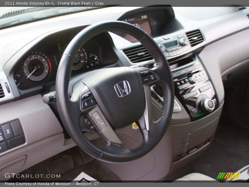 Crystal Black Pearl / Gray 2011 Honda Odyssey EX-L