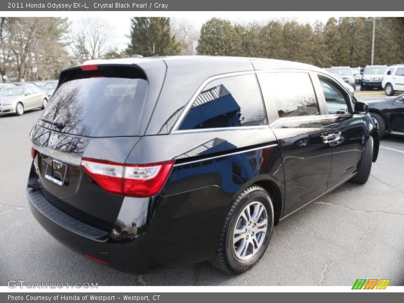 Crystal Black Pearl / Gray 2011 Honda Odyssey EX-L