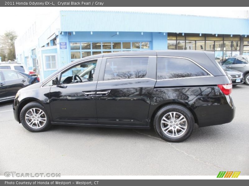 Crystal Black Pearl / Gray 2011 Honda Odyssey EX-L
